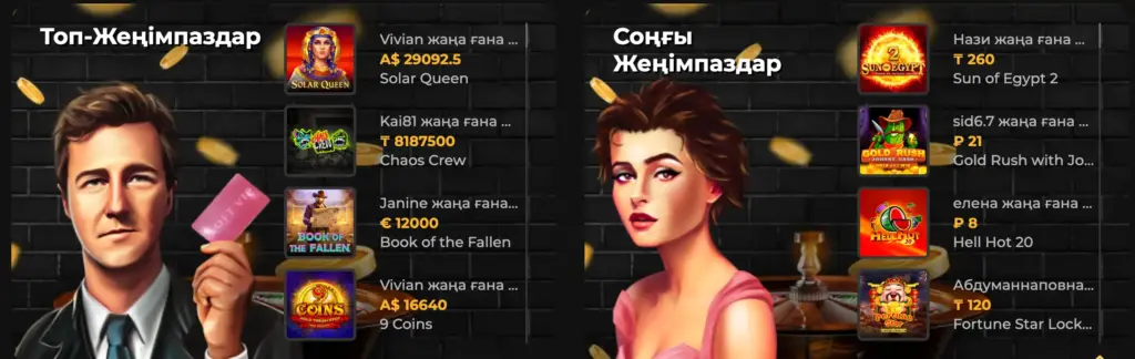 Loft Casino Топ-Жеңімпаздар